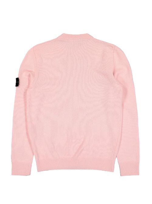 Maglione girocollo vestibilità regular con finiture a costine Stone Island | L2S15 5100072 S00A3V0082 ANTIQUE ROSE